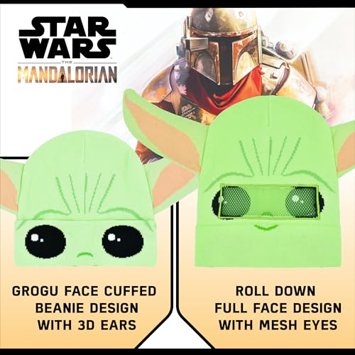 Bonnet vert Grogu The Mandalorian taille unique pour homme avec rabat - 3