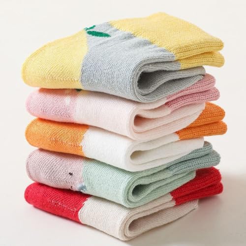 5Pack Infant Toddlers Baby Cotton Socks Cute Fruit Kids Crew Socks Soft Newborn Socks for Girls Boys Unisex3