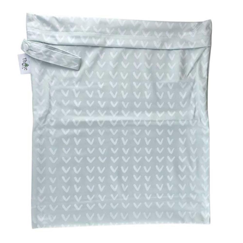 The Nappy Lady Thrive Wet Bag, Waterproof Storage for Nappies and Wet Items, Zip Closure, Essential Accessory for Cloth Nappies and eco Friendly households (Soft Echo, Medium)