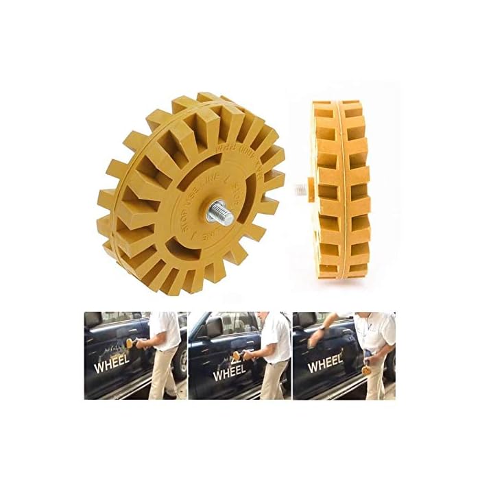 Buy HOMEJIA 4 Inch Rubber Eraser Wheel Power Drill Attachment Pinstripe