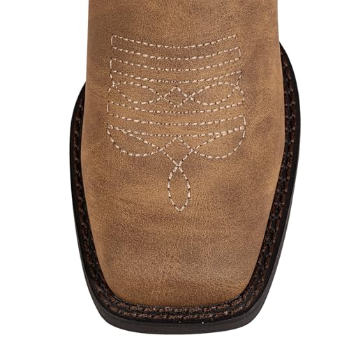 SheSole Square Toe Cowboy Boots for Women Cowgirl Boots Wide Calf Riding Western Boots4