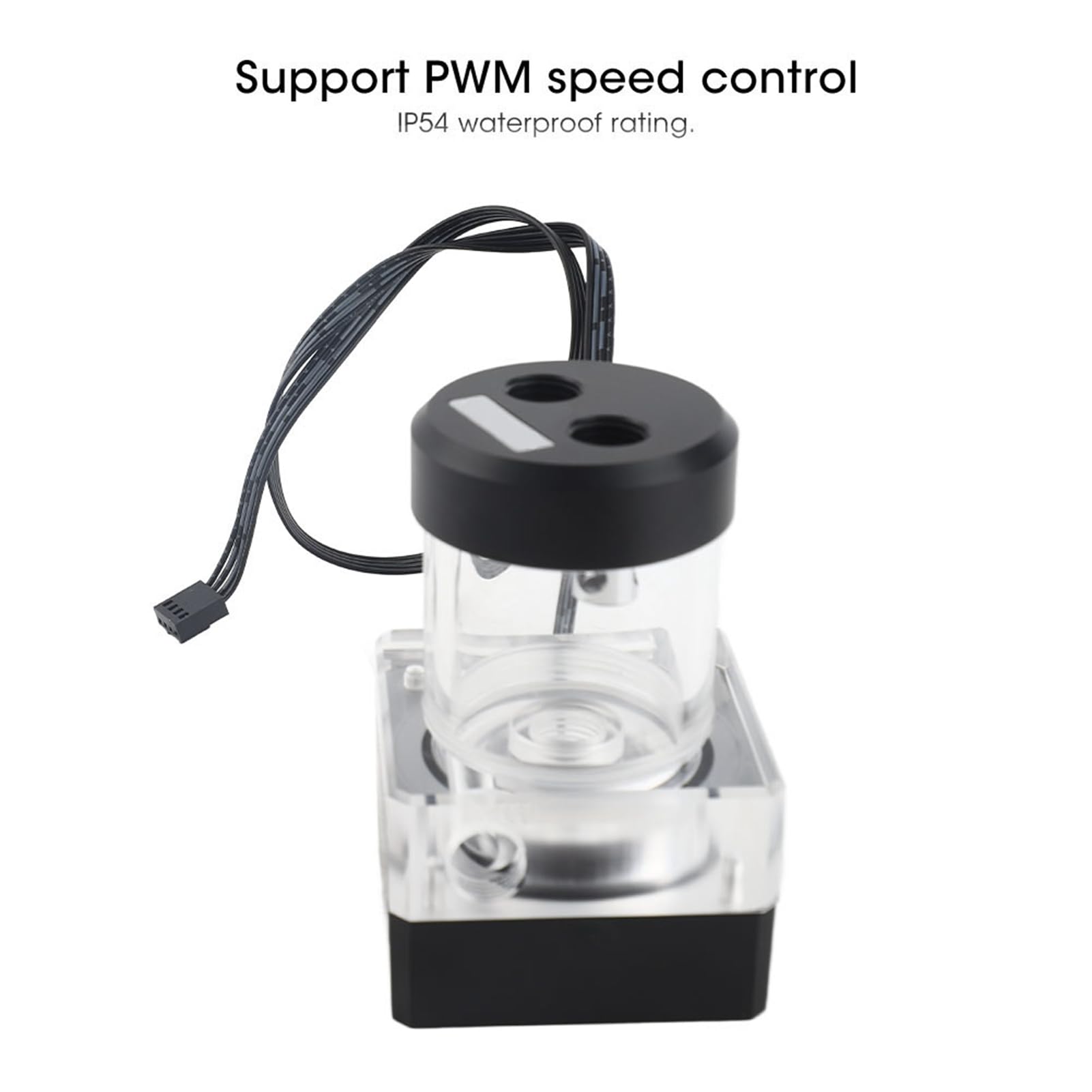 Ejoyous Pompa 'Acqua per Computer POM Kit di Raffreddamento Ad Acqua PMMA con Controllo della velocità PWM 500L H Flusso Sollevamento Antischiuma Integrato per PC di Raffreddamento Ad Acqua Desktop