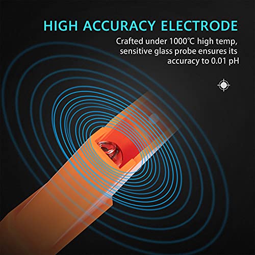 vivosun ph meter digital ph tester pen 001 high accuracy water quality tester with 0-14 ph measurement range for hydroponics household drinking pool and aquarium with atc orange