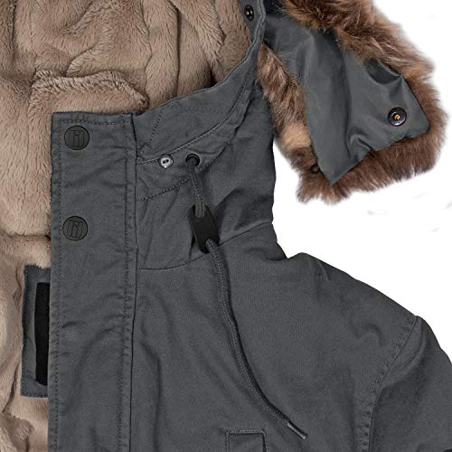 bw-online-shop Winterparka Fishtail mit Futter anthrazit - 5XL