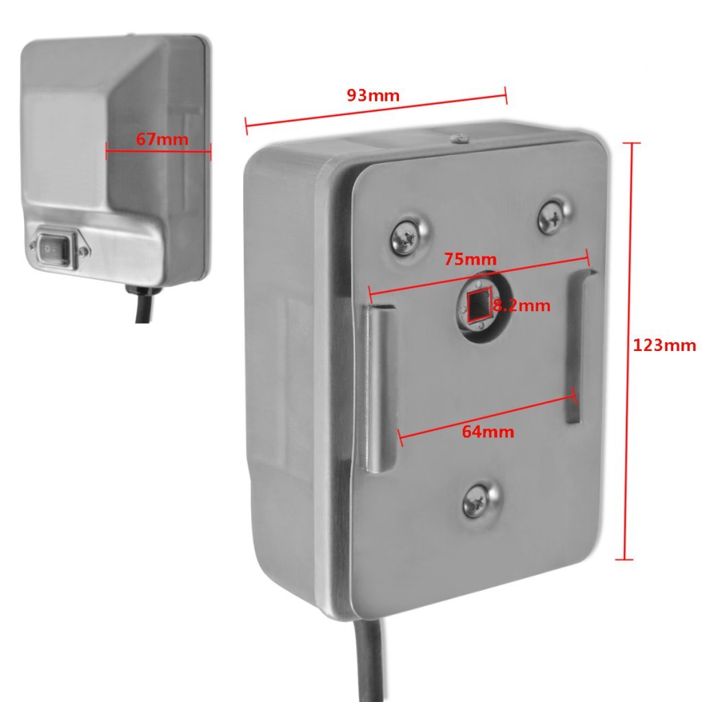 vidaXL Espetón para asados y Barbacoa con Motor Acero 1000 mm