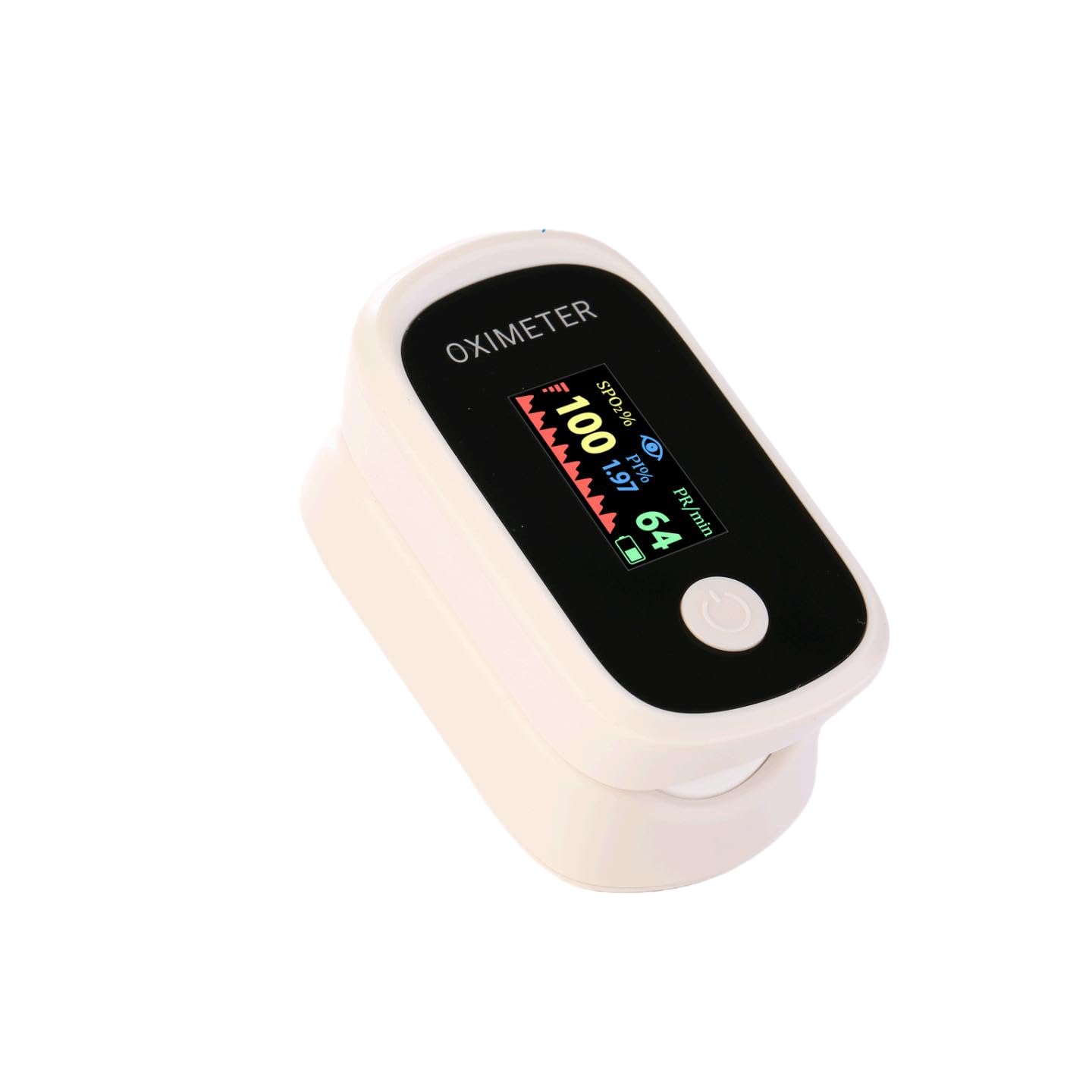 Pulse Oximeter with Respiration and OLED Display, Oximetro Fingertip Oxygen Monitor for Accurate SpO₂ and Respiration Rate Monitoring, Ideal for Sports and Wellness Tracking (Black) (Black)