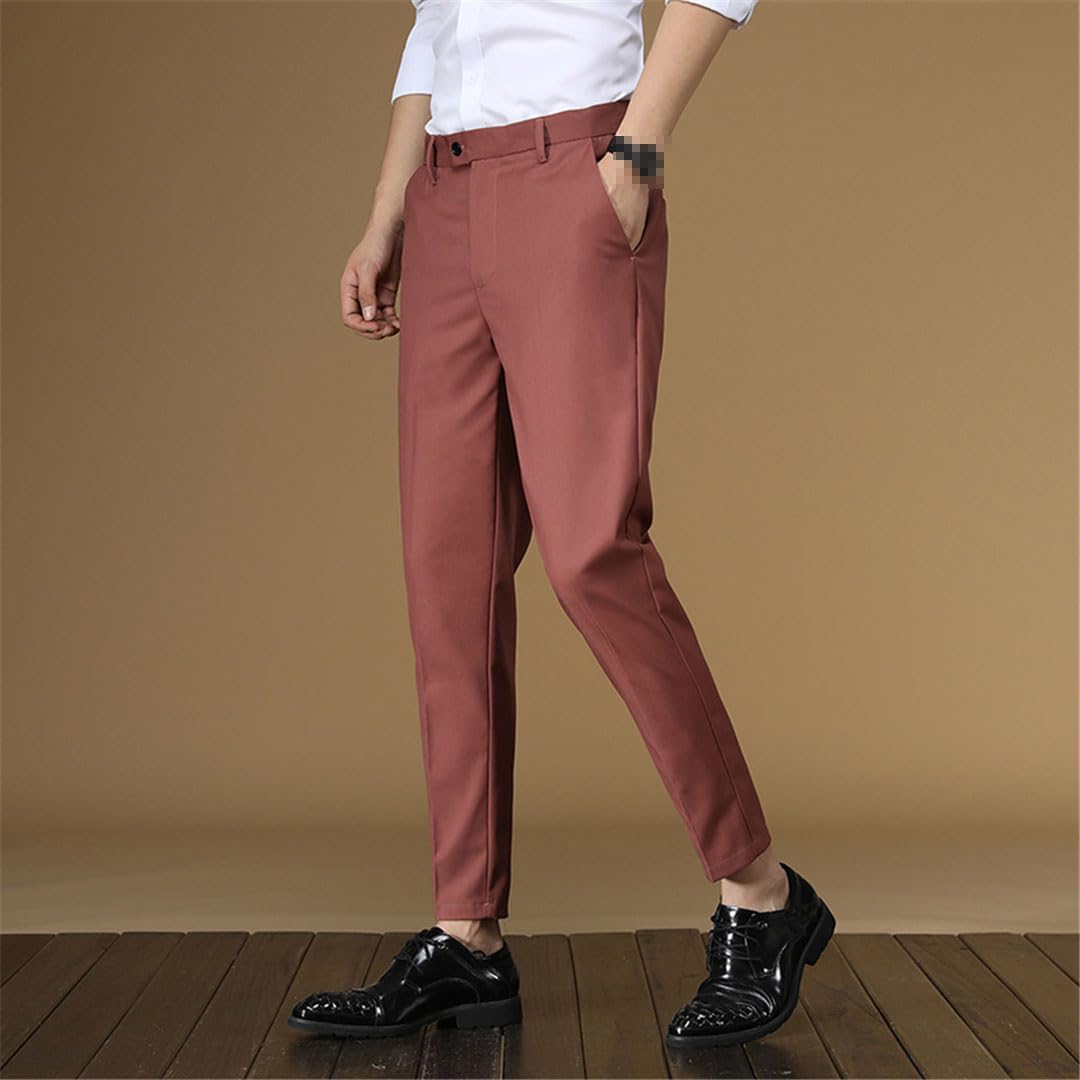 Pantalones De Traje De Verano para Hombres Pantalones Formales De Negocios De Oficina