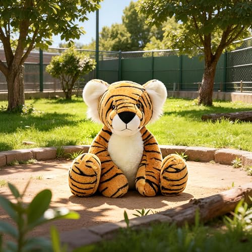Apricot Lamb Toys Plush Classic Tiger Stuffed Animal Soft Cuddly Perfect for Child (Yellow Tiger, 7 Inches)
