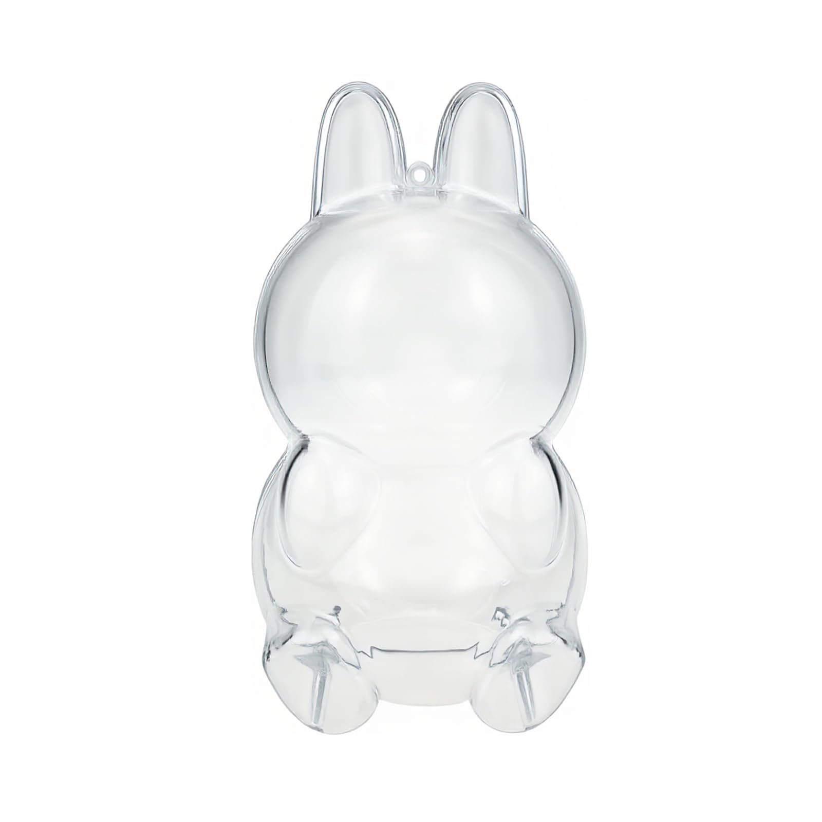 Case for LABUBU Happy Halloween Party Series Sitting Pumpkin, Display Box Hard Case Accessories Cover with Silicone Strap White - Pumkin, Clear