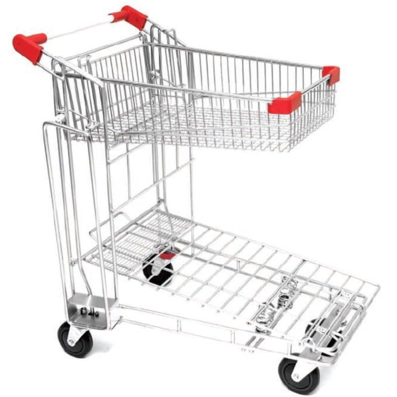 Carrello pianetta brico garden self-service imbottigliabile con supporto laterale e cesto ribaltabile 670x980x1040h kg.300 28FBG