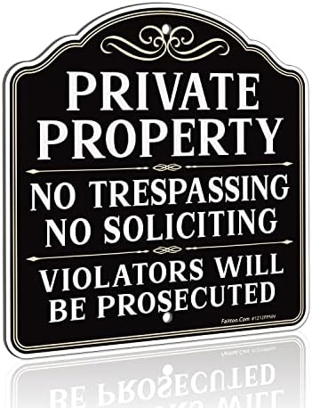 Panneau "Propriété Privée - Défense D'Entrer" En Aluminium - 10x14 Pouces, Couleurs Vives, Pour Clôture Ou Portail