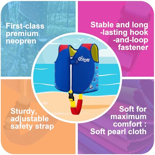 Image of Toddler Swim Vest, Neoprene Trainer with Adjustable Straps and Crotch Strap