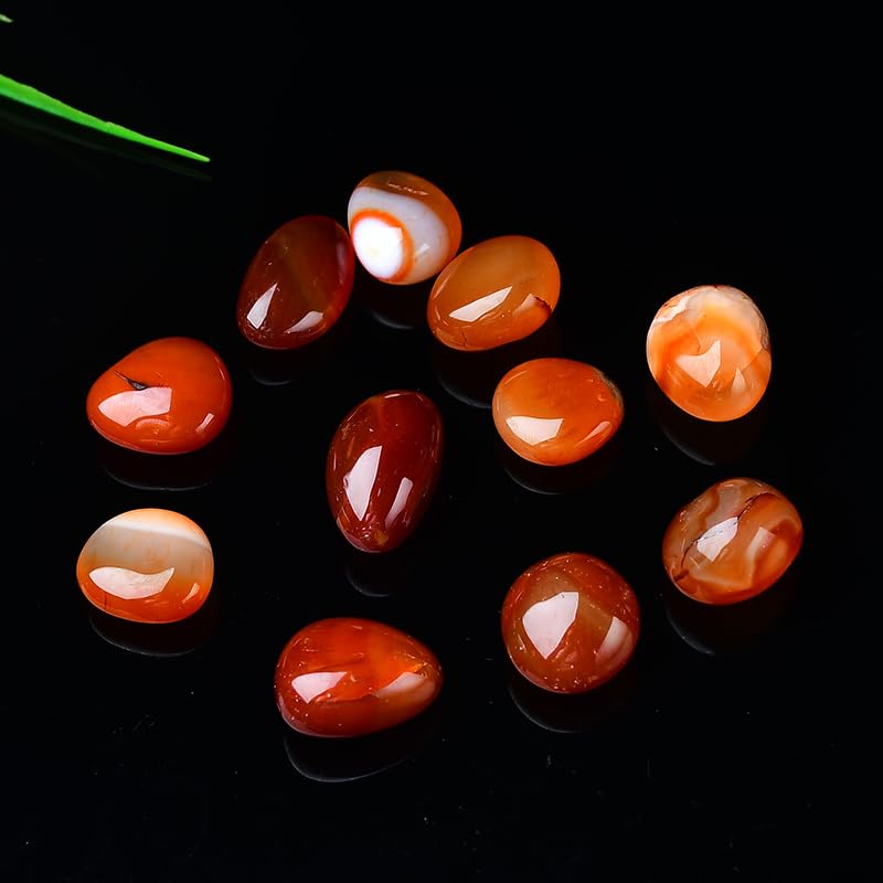 Kamienie i kryształy Naturalny czerwony agat surowy kamień do brukowania na doniczki, dekoracje, ozdoby, kryształy krajobrazowe (500 g, 3-4 cm)