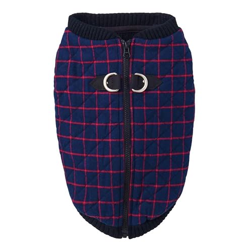 Gooby Moda Compruebe Acolchada Bomber Perro Chaleco con Pecho elástica