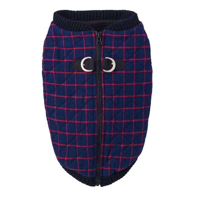 Gooby Moda Compruebe Acolchada Bomber Perro Chaleco con Pecho elástica
