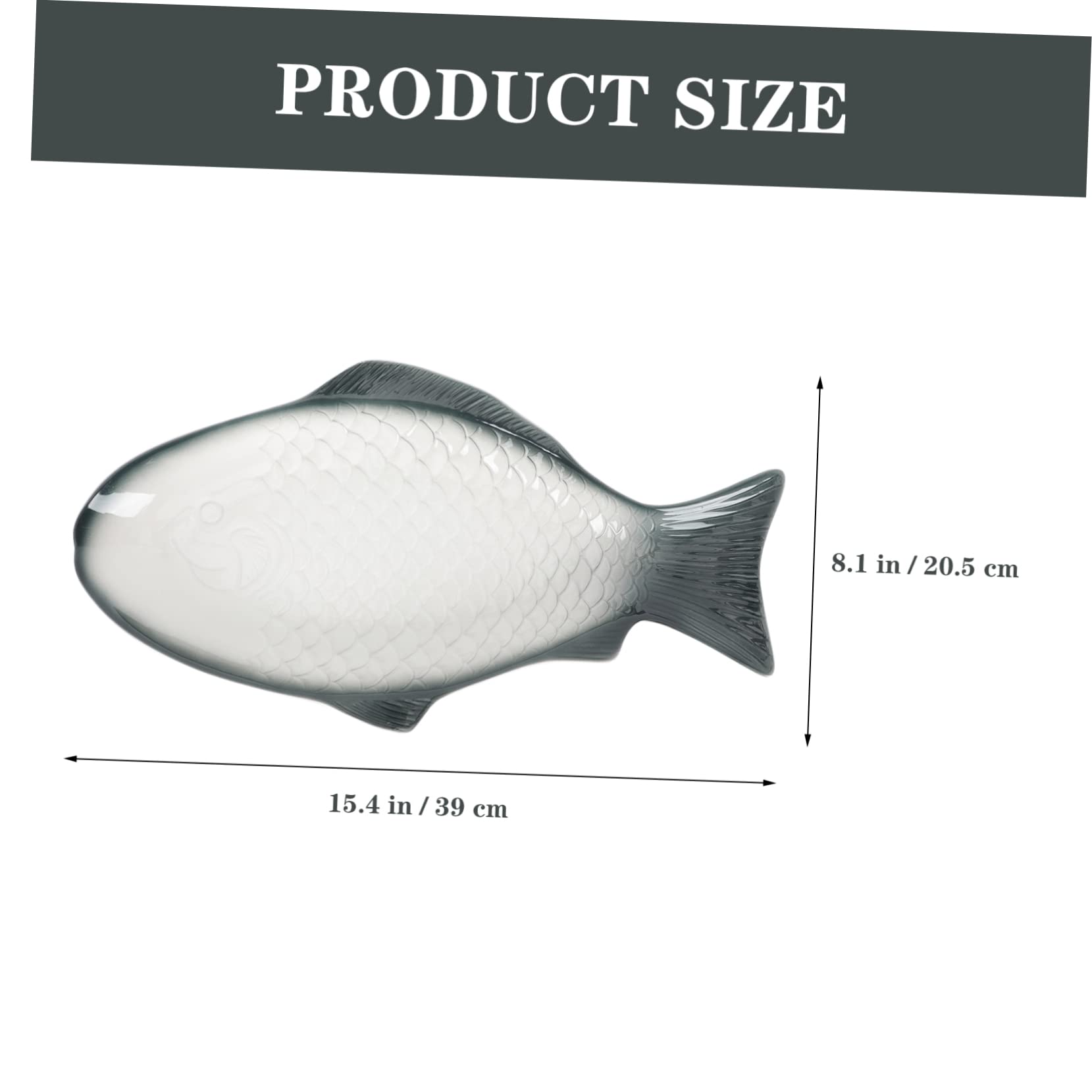Piatto Forma di Pesce al Vapore Piatto per Pesce in Ceramica per Alimenti per Servire Frutti di Mare e Antipasti Realizzato in Ceramica di Buona qualità Sicuro e Durevole