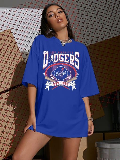 Baseball Shirts for Women Oversized Game Day Sports Fan Shirt Baseball Mama Casual Short Sleeve Tee - Image 2