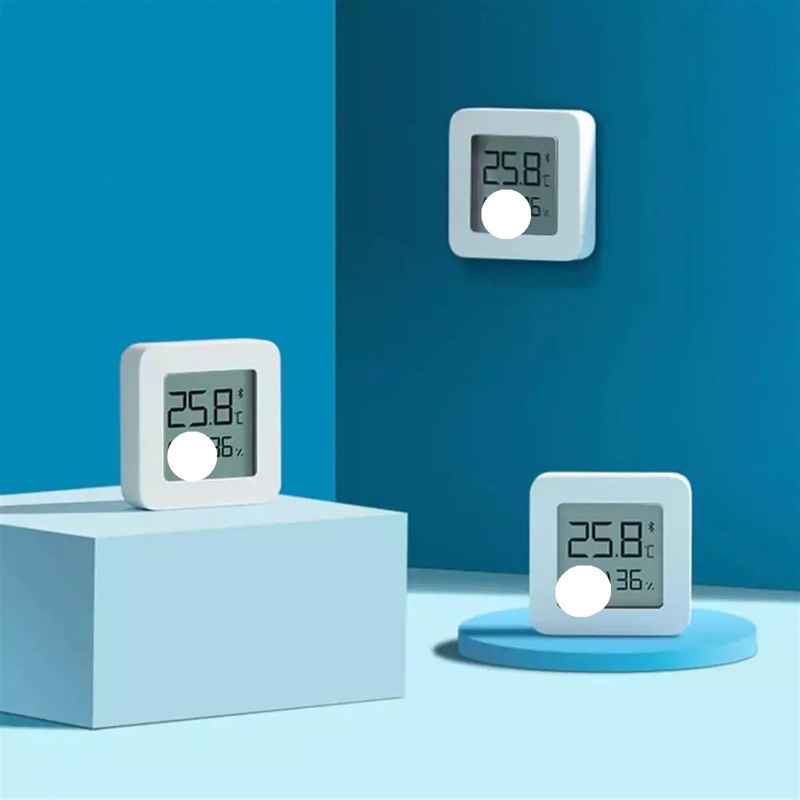 Igrometro digitale da interno, Monitor della temperatura ambiente Termometro digitale Sensore di umidità Bluetooth, 1/2/3/4 pz(4pcs)