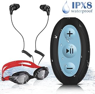 Waterproof MP3 Player for Swimming, AGPTEK 8GB Clip MP3 Player with IPX8 Waterproof
