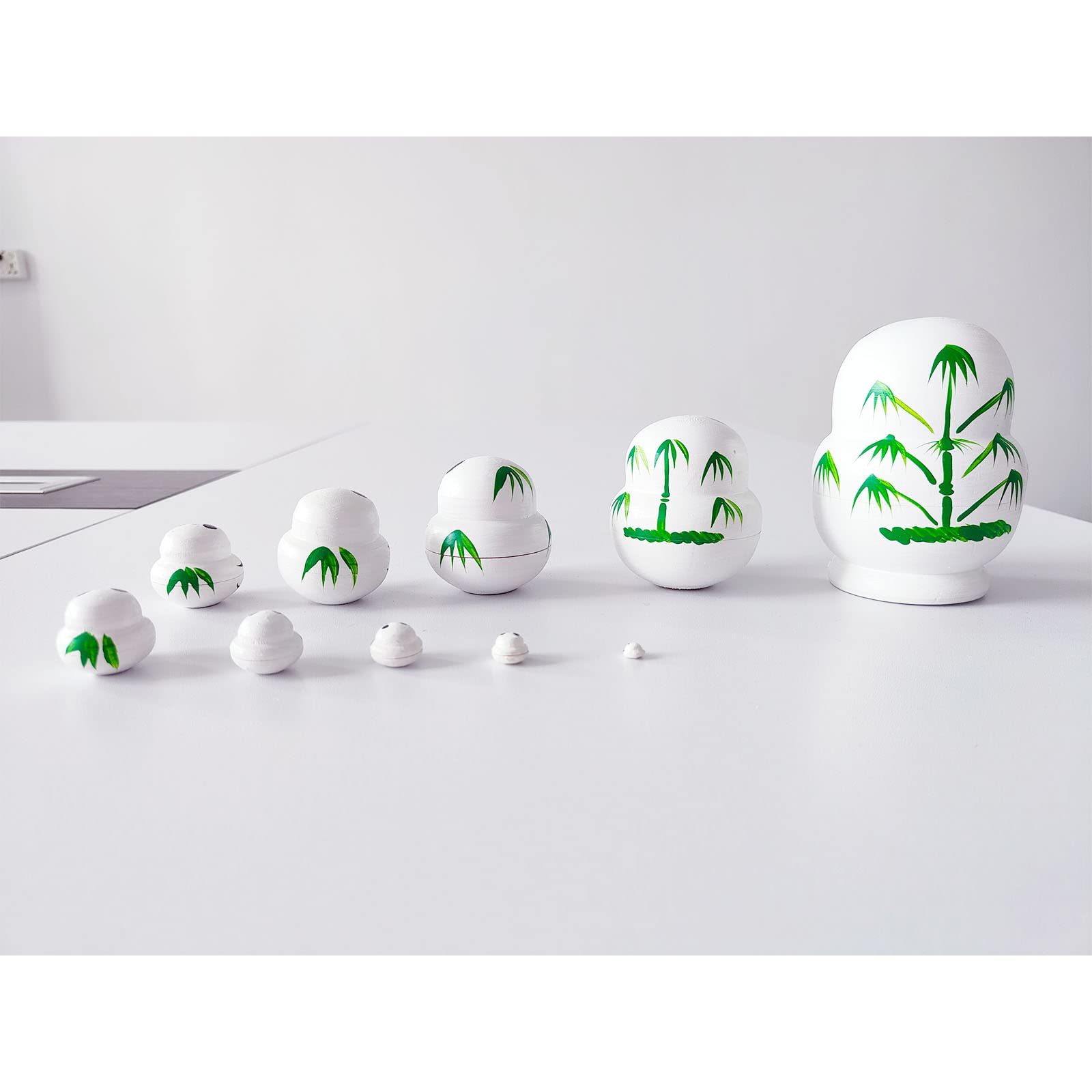 10 Capas de Muñecas Rusas Matryoshka, Muñecas de Madera para Anidar Animales, para Fiesta, Festival, Sala de Estar, Decoración de Dormitorio（Panda）