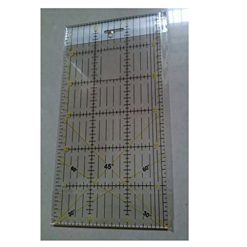 Regla de acrílico claro para collage de Patchwork herramienta costura Artesanía -30 x 15 cm