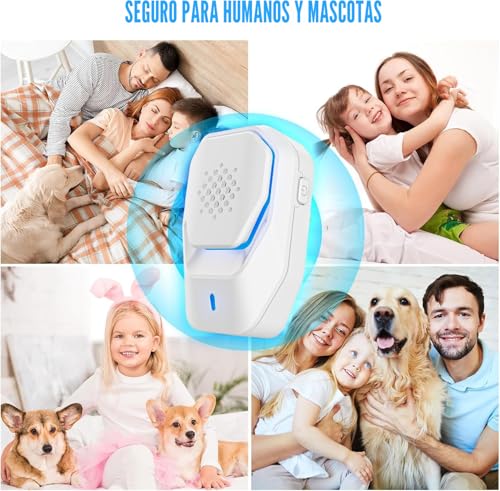 Miniatura 7 de Repelente Ultrasónicode Plagas, Repelente Ultrasónico De Mosquitos Y Control Electrónico, Anti Ratones, Moscas, Cucarachas, Arañas, Hormigas, Inofensivo Para Mascotas Y Humanos - 4 Pack