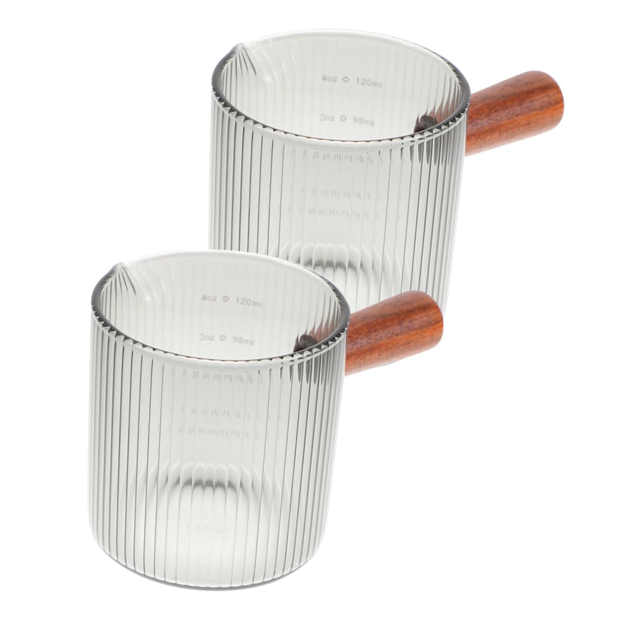 PRETYZOOM 8 Pz tazza di latte brocca per la crema di mini caraffa per crema tazza caffe tazza trasparente misurini tazzine da espresso brocca da cucina dispenser in legno