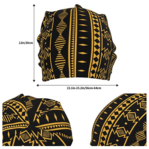 Image of African Slouchy Beanie Cap Winter Hats Casual Knit Beanie Skull Cap for Men and Women