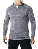 TSLA Men's 1/4 Zip Pullover Long Sleeve Shirt, Quick Dry Performance Running Top, Athletic Quarter...