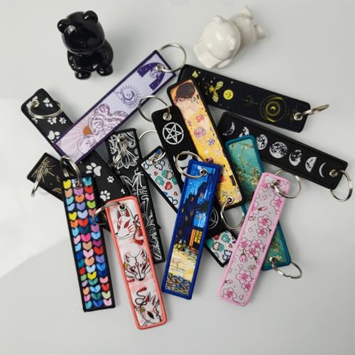 Image of 2 Pcs JDM Motorcycle Keychains Jet Tag Keychain Double Sided Motorcycles Key Tags for Motorcycles Scooters Car Key Chains