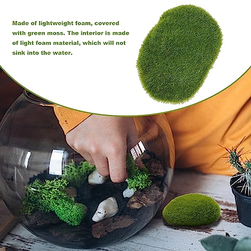image for Anxingo 30 Pieces Artificial Moss Stones, Fake Moss Decor, Decorative 
