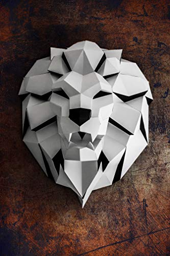 Tête Lion ORIGAMI 3D XL ORIGADREAM : Idée cadeau originale kit à assembler soi-même papier - 2