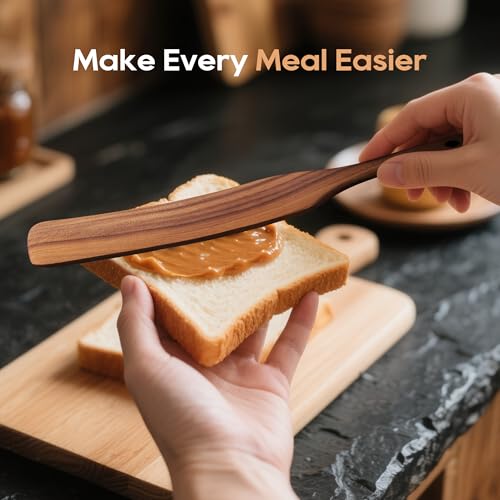 Save 40% on 5-Piece Teak Wooden Spatula Set - Use Code RPUC8ROZ - Image 6