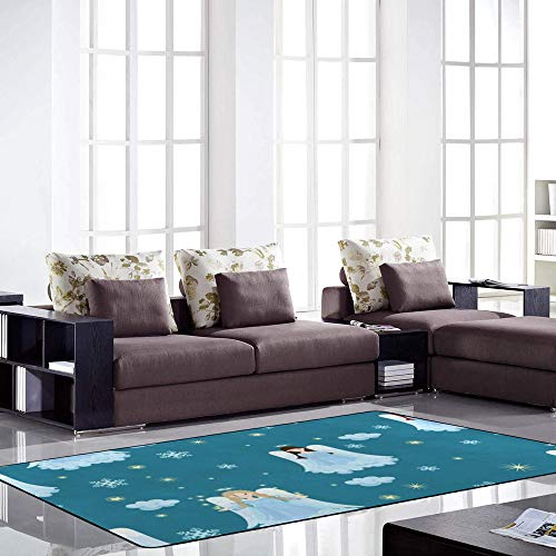 Tapis de salon doux Ruchen antidérapant et isolant pour grand espace