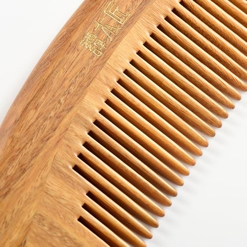 Peine de madera natural sin mango 13x4.5x0.8 cm miniatura 4