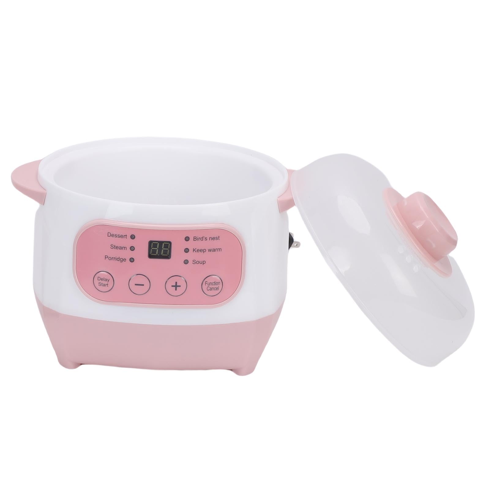Pentola Elettrica per Zuppa di Porridge in Ceramica da 1 Litro, Ideale per la Preparazione Rapida e dei Pasti per Piccole Famiglie (Spina europea 220V)
