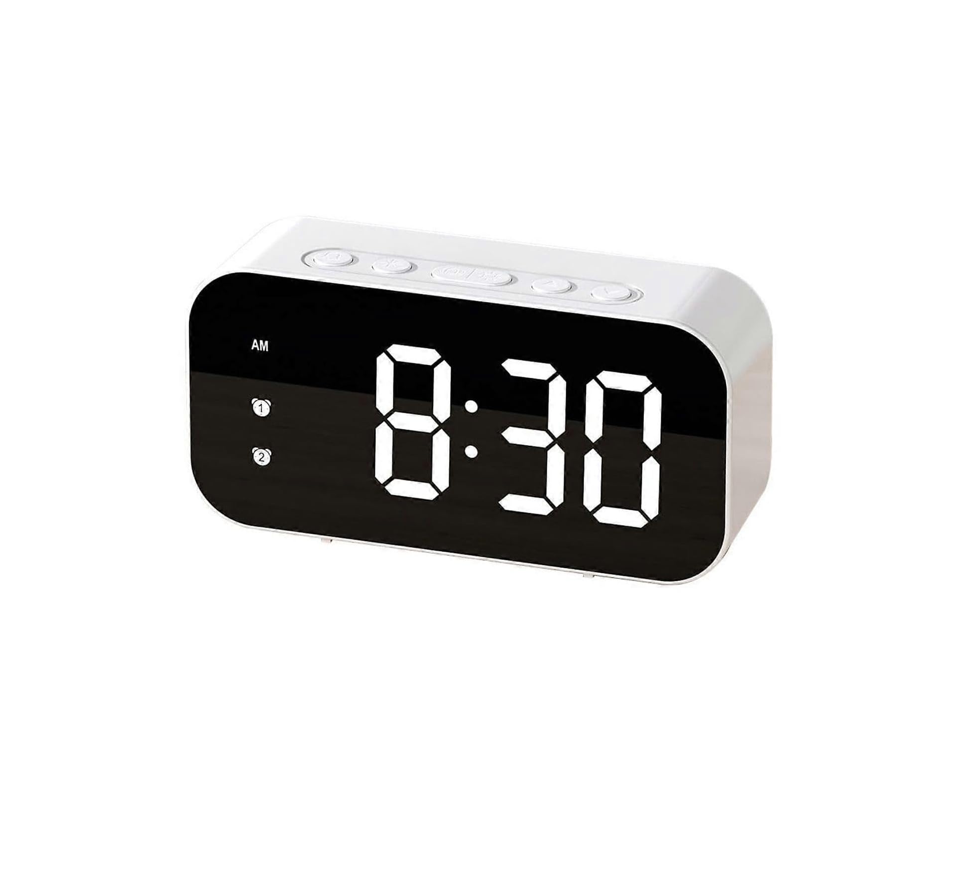 JOYHAPPST LED Electronic Alarm Clock Mirror Clock Student Plug-in-use Small Alarm Clock