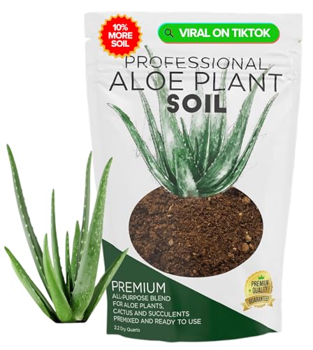 Professional Aloe Plant Soil | Premium All Purpose Blend | Large 2.2 Quarts | Ready to Use for Aloe,...