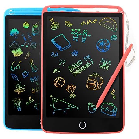 2 Pack LCD Writing Tablet for Kids - Colorful Screen Drawing Board 8.5inch Doodle Scribbler Pad Learning Educational Toy - Gift for 3-6 Years Old Boy Girl (Blue/Pink) Cover