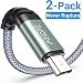 AINOPE Android Micro USB Cable Charger[2 Pack/6.6FT] for Samsung Galaxy S7 Charging Cable, Phone Charger Cord Compatible with Samsung Galaxy S6,J7 Edge Kindle Note 5 [Durable Nylon Material] -Grey