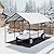VEVOR Heavy Duty Metal Carport, 10' x 15' Outdoor Carport with Galvanized Steel Frame & Roof, Car Tent Garage Shade with Removable Sidewalls, Multi-Use Car Shelter for Pickup, Boat, Car & Tractors