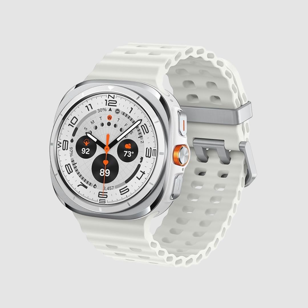 Samsung Galaxy Watch Ultra (2024) LTE 47 mm Titanium Smartwatch – White – Rugged Design with Dual-Band GPS, 100-Hour Battery, Fitness & Health Tracking, 10 ATM Water Resistant [International Version]