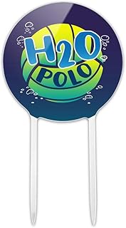 Acrylic Water Polo Ball H2O Cake Topper Party Decoration for Wedding Anniversary Birthday Graduation