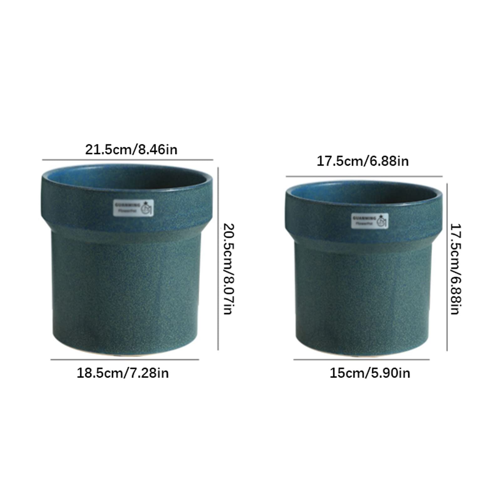 Vasi da Giardino Vasi per Piante in Ceramica, Vaso da Fiori Moderno da 6,88/8,46 Pollici con Foro di drenaggio per la Decorazione di Interni ed Esterni di casa e Ufficio