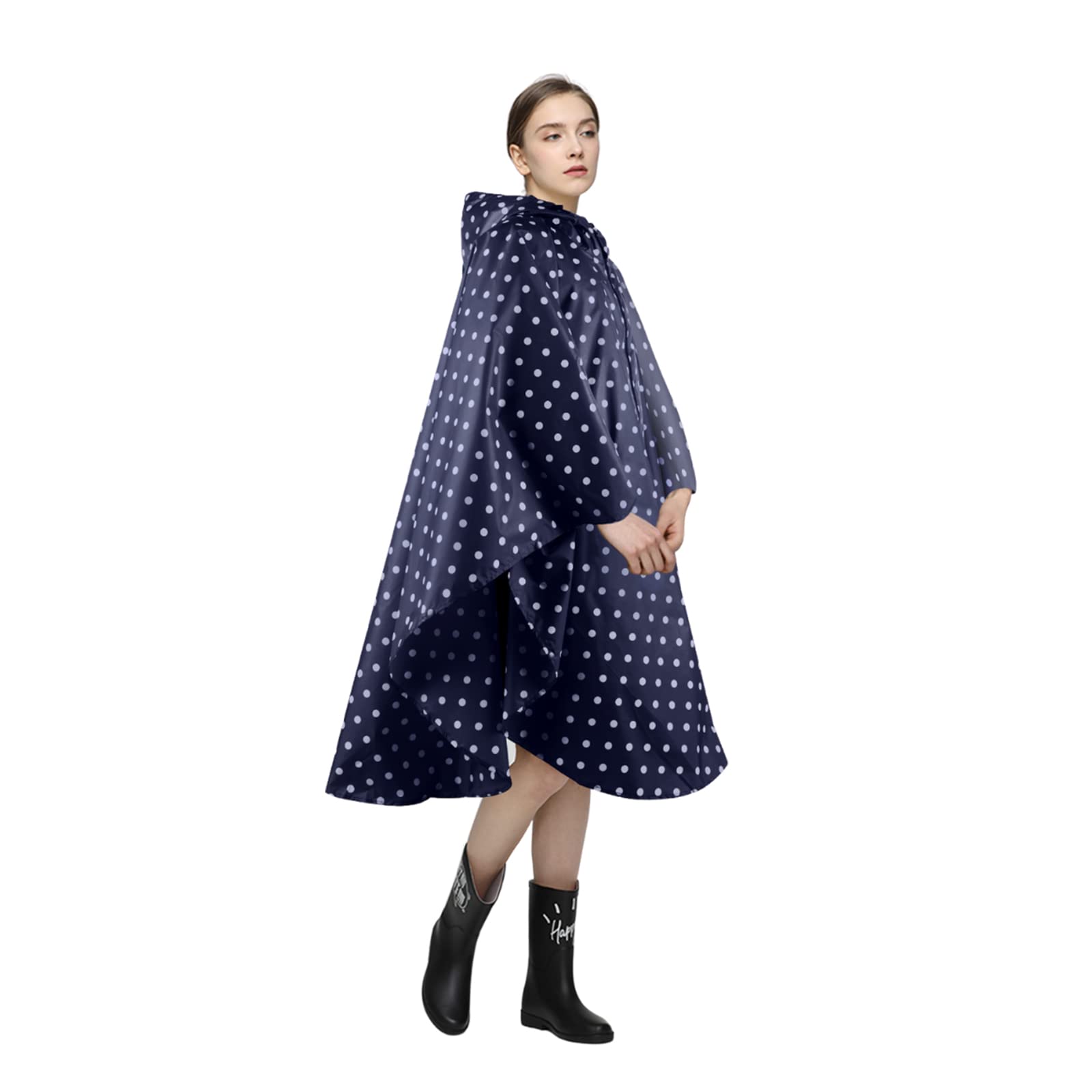 LAMA Poncho de pluie imperméable, léger et réutilisable, veste de pluie de randonnée avec capuche et pochette de transport pour adultes, femmes, hommes, activités de plein air