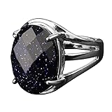 Genérico Anillos Ajustables Mujer, Anillos Gruesos De Piedra Ovalada Facetada Para Mujeres Y Hombres. Anillo De Cristal Curativo Ajustable Hecho A Mano Para El Pulgar. Joyería Para Hombres Y Mujer