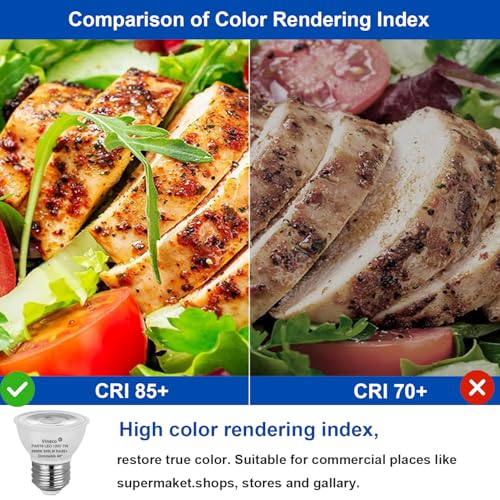 PAR16 LED Bulbs Dimmable, Vinaco 6 Pack High Output 500LM PAR16 7W E26 (Equal 50W), Long Lasting Flicker Free PAR 16 LED Light Bulb 5000K Daylight White 40° Beam Spotlight for Track Recessed Lighting by Vinaco - Image 8
