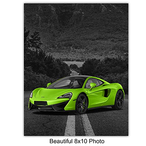 Yellowbird Art & Design Lamborghini Mclaren Ferrari Bugatti Poster Set - 8X10 Boys Room Decor - Man Cave Decor - Bar Wall Decor - Race Car Decor - Sports Car Wall Art thumb #3