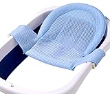 Adjustable Baby Bath Support Mesh Sling Non-Slip Infant Bathtub Shower Net Breathable Newborn Bath Cushion Pad Quick Drying Bathing Sling for Toddler Aged 0-3 (No Bathtub)