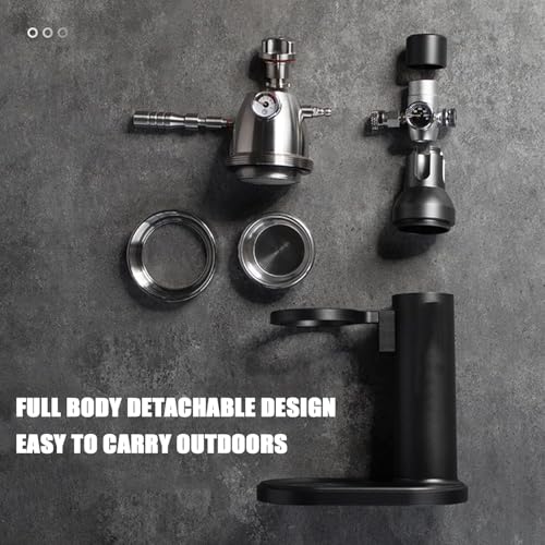 QUGURLID 10bar Pneumatic Coffee Machine, Variable Pressure Espresso Machine,58.5mm Powder Bowl,Fast Exhaust,for Camping,Provide The Best Flavor - Image 4